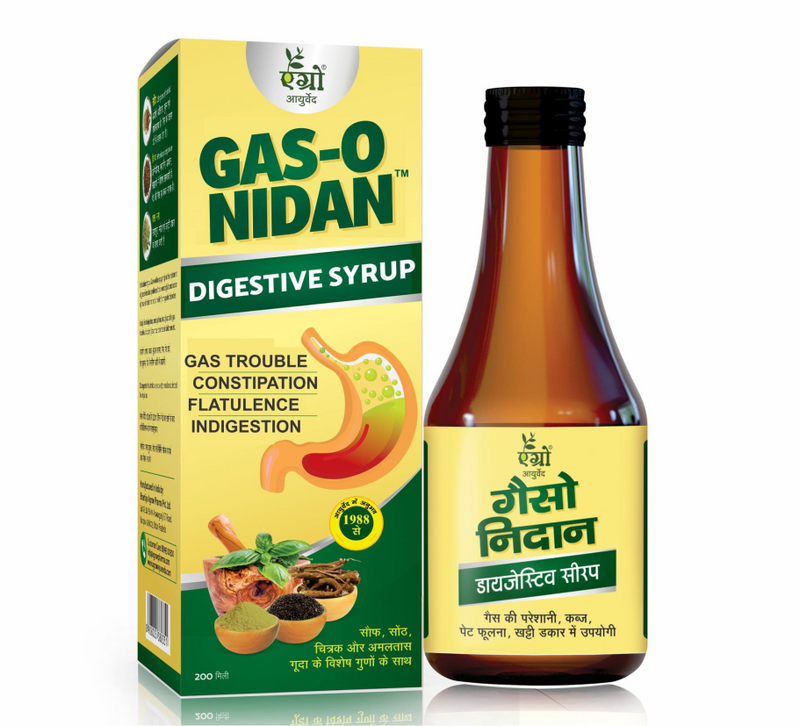 Agrow Gas-O-Nidaan Digestive Syrup (Pack of 4-each 200ml)