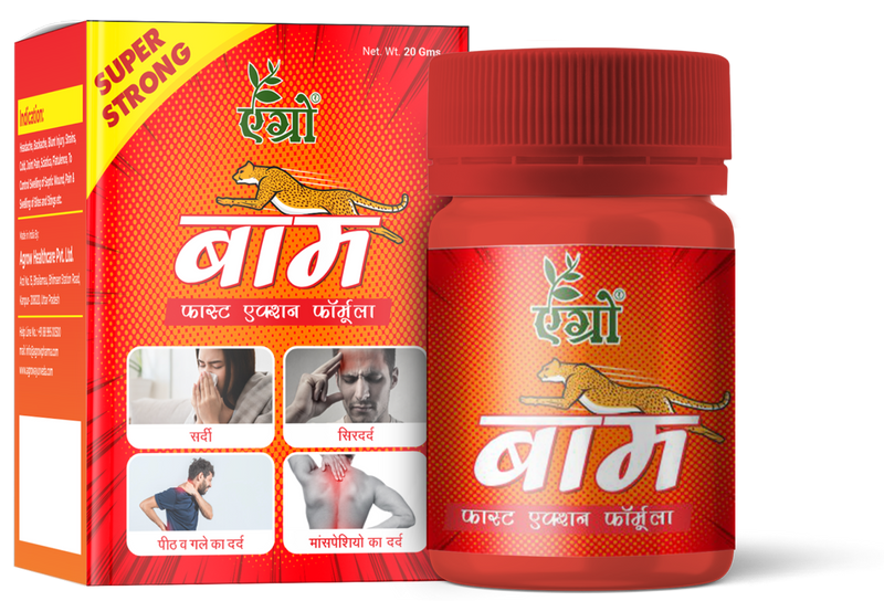 Agrow ayurvedic BALM | Fast Action pain killing formula (10gm)