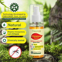 Agrow Zeromos Natural Mosquito Repellent Spray (200 ml X 2)